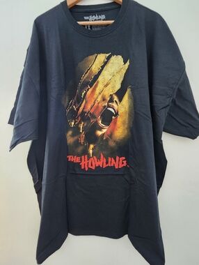 New Fright Rags The Howling Graphic Tee - Black with Yellow & Red Print, 4XL
